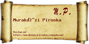 Muraközi Piroska névjegykártya