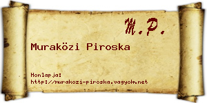 Muraközi Piroska névjegykártya