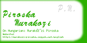 piroska murakozi business card